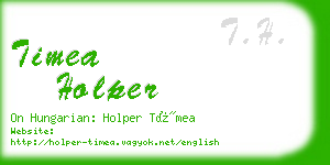 timea holper business card